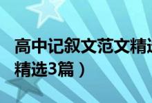 高中記敘文范文精選800字（高中記敘文范文精選3篇）