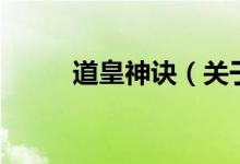 道皇神訣（關于道皇神訣的介紹）