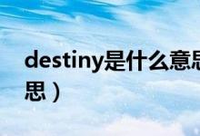 destiny是什么意思翻譯（destiny是什么意思）