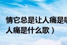 情它總是讓人痛是哪首歌的歌詞（情它總是讓人痛是什么歌）